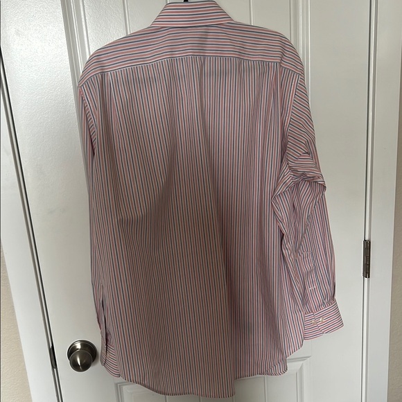 Ralph Lauren Red and White Dress Shirt with Classic Pinstripes - Picture 3 of 3